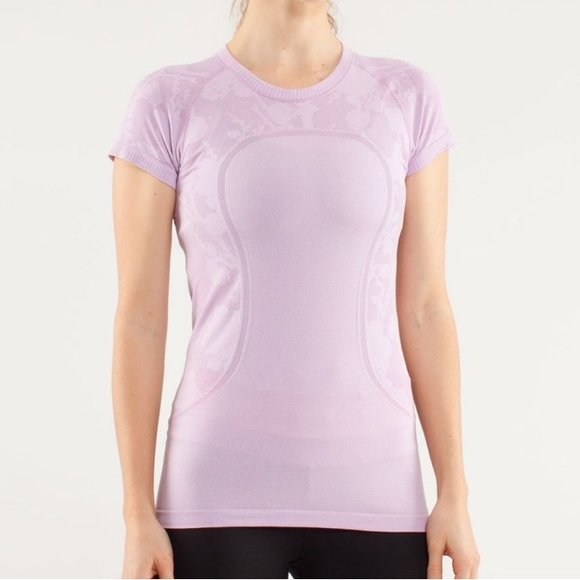 Lululemon Run T Swiftly Tech Short Sleeve Rose Quartz Sz 6 EUC *SPECIAL EDITION* - Picture 1 of 12